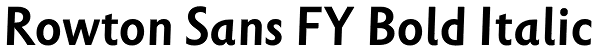 Rowton Sans FY Bold Italic Font