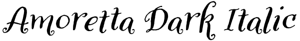 Amoretta Dark Italic Font