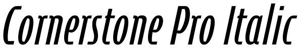 Cornerstone Pro Italic Font