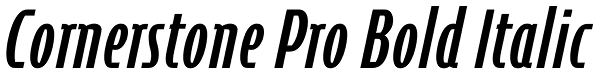 Cornerstone Pro Bold Italic Font