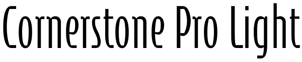 Cornerstone Pro Light Font