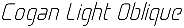 Cogan Light Oblique Font