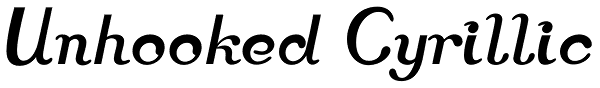 Unhooked Cyrillic Font