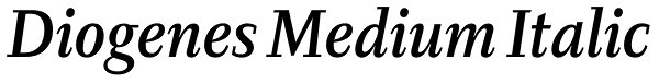 Diogenes Medium Italic Font