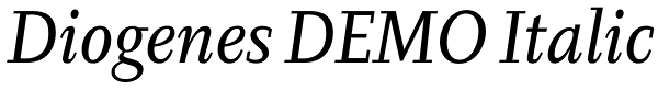 Diogenes DEMO Italic Font