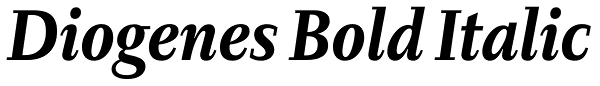 Diogenes Bold Italic Font