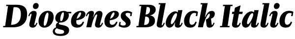 Diogenes Black Italic Font