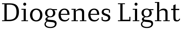 Diogenes Light Font