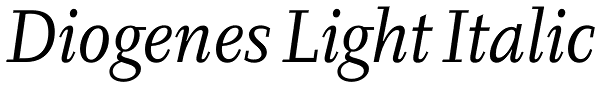 Diogenes Light Italic Font