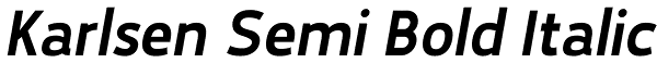 Karlsen Semi Bold Italic Font