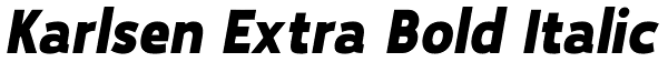 Karlsen Extra Bold Italic Font