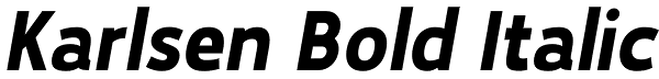Karlsen Bold Italic Font