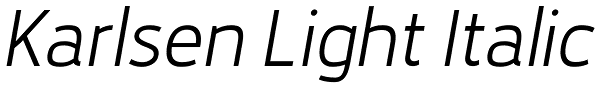 Karlsen Light Italic Font