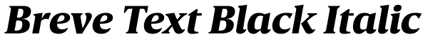 Breve Text Black Italic Font