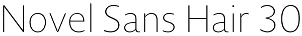 Novel Sans Hair 30 Font