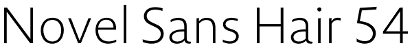 Novel Sans Hair 54 Font