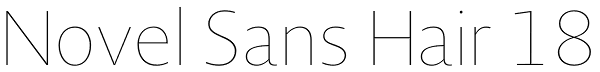 Novel Sans Hair 18 Font