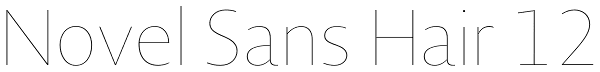 Novel Sans Hair 12 Font