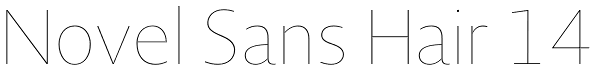 Novel Sans Hair 14 Font