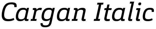 Cargan Italic Font