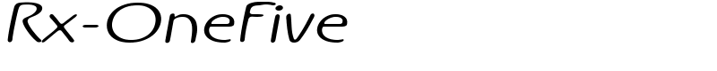 Rx-OneFive Font