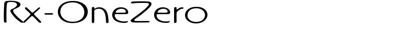 Rx-OneZero Font
