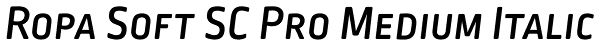 Ropa Soft SC Pro Medium Italic Font