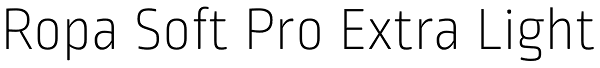 Ropa Soft Pro Extra Light Font