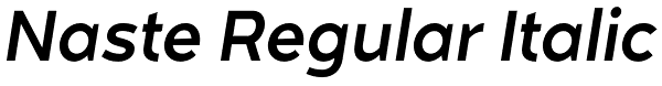 Naste Regular Italic Font