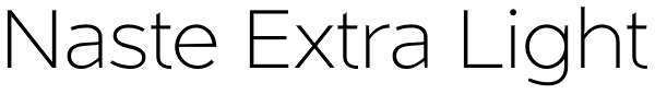 Naste Extra Light Font