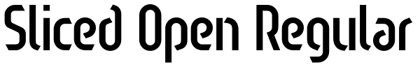 Sliced Open Regular Font