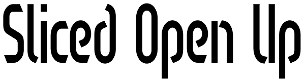 Sliced Open Up Font