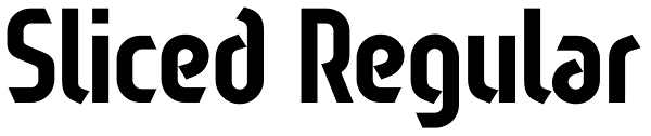 Sliced Regular Font