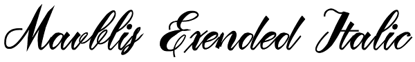 Mavblis Exended Italic Font