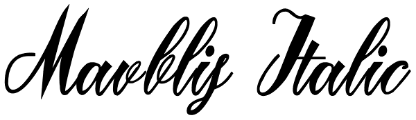 Mavblis Italic Font