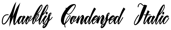 Mavblis Condensed Italic Font