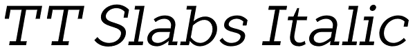 TT Slabs Italic Font