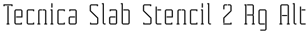 Tecnica Slab Stencil 2 Rg Alt Font