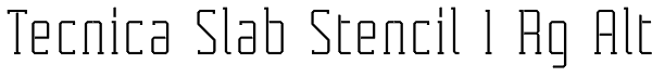 Tecnica Slab Stencil 1 Rg Alt  Font