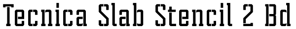Tecnica Slab Stencil 2 Bd Font