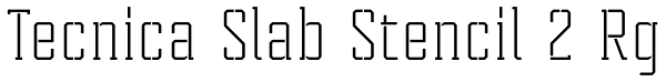 Tecnica Slab Stencil 2 Rg Font