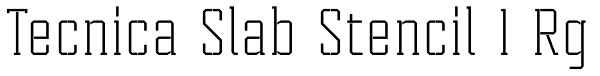 Tecnica Slab Stencil 1 Rg Font