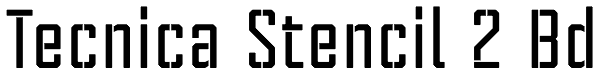 Tecnica Stencil 2 Bd Font
