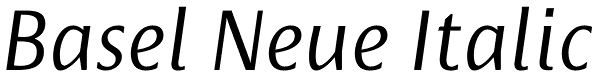 Basel Neue Italic Font