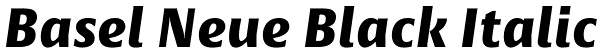 Basel Neue Black Italic Font