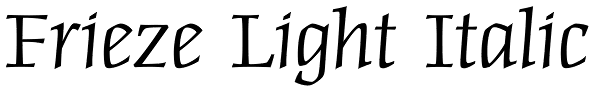 Frieze Light Italic Font