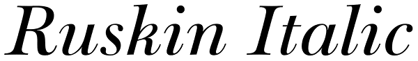 Ruskin Italic Font