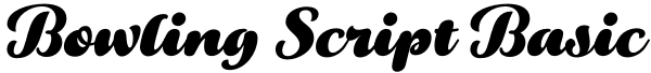 Bowling Script Basic Font