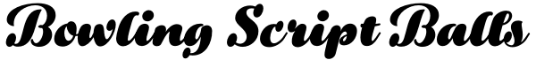 Bowling Script Balls Font