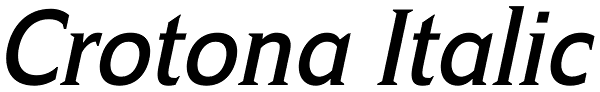 Crotona Italic Font